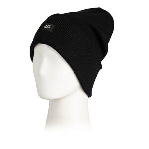 UGG Black Knit Cuffed Hat